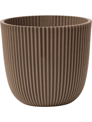 𪴠Capi Pot Nature Groove Warm Taupe â D22 cm Everspring