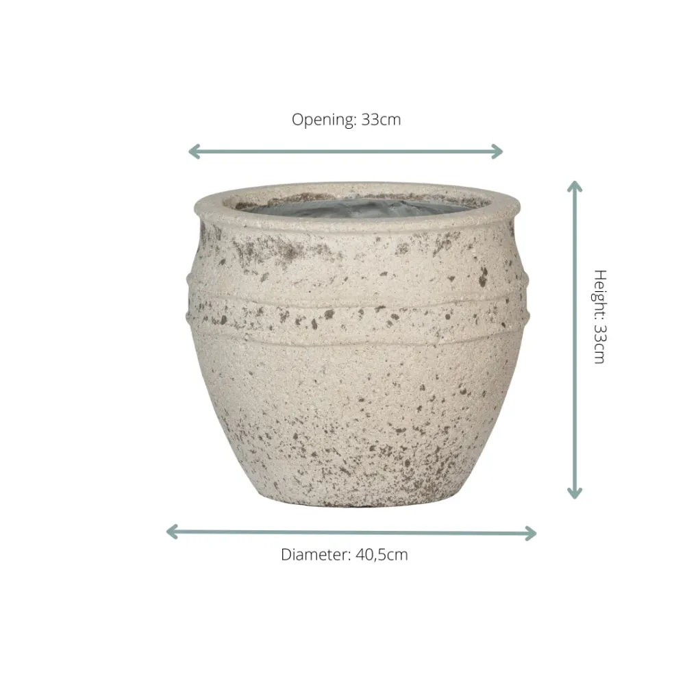 𪴠Pot Athena M Chalk White â D41 x H33 cm Everspring