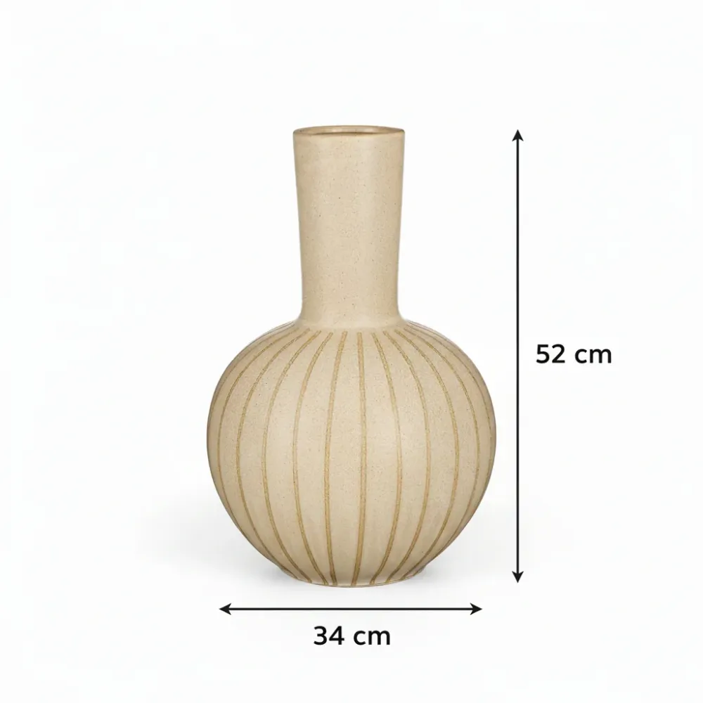 Mica Decorations - Holm Vaas 52cm - Crème