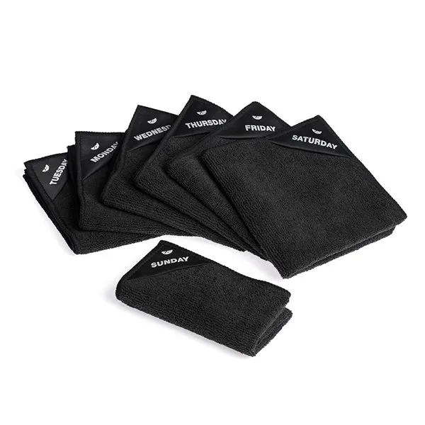 Klud vaatdoekjes microvezel 7 set zwart
