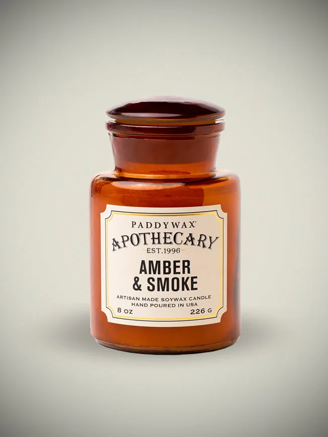 Apothecary Candle 'Amber & Smoke' 8oz Paddywax
