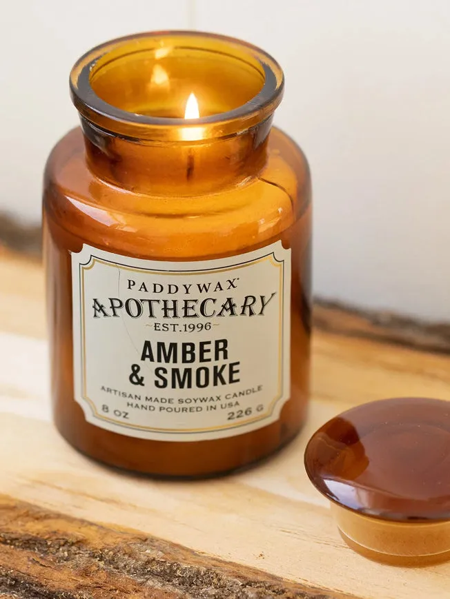 Apothecary Candle 'Amber & Smoke' 8oz Paddywax