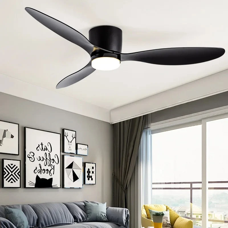 LuxiLamps - 3 Blad Plafondventilator - Moderne LED Ventilator Lamp - 6 Snelheden - Bedienbaar Met Afstandsbediening - 132...