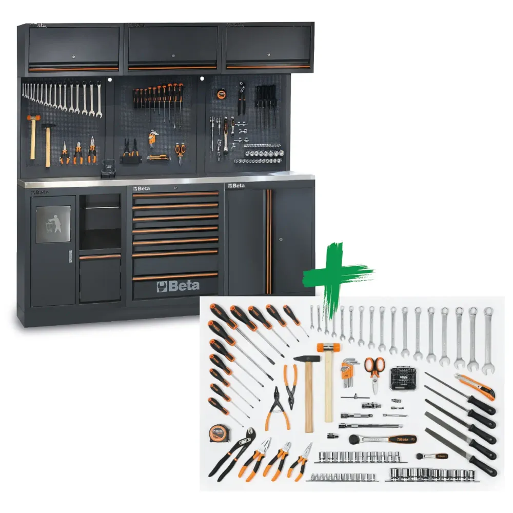 Werkplaatsmeubilair Beta 2.0 AX met 157 gratis tools