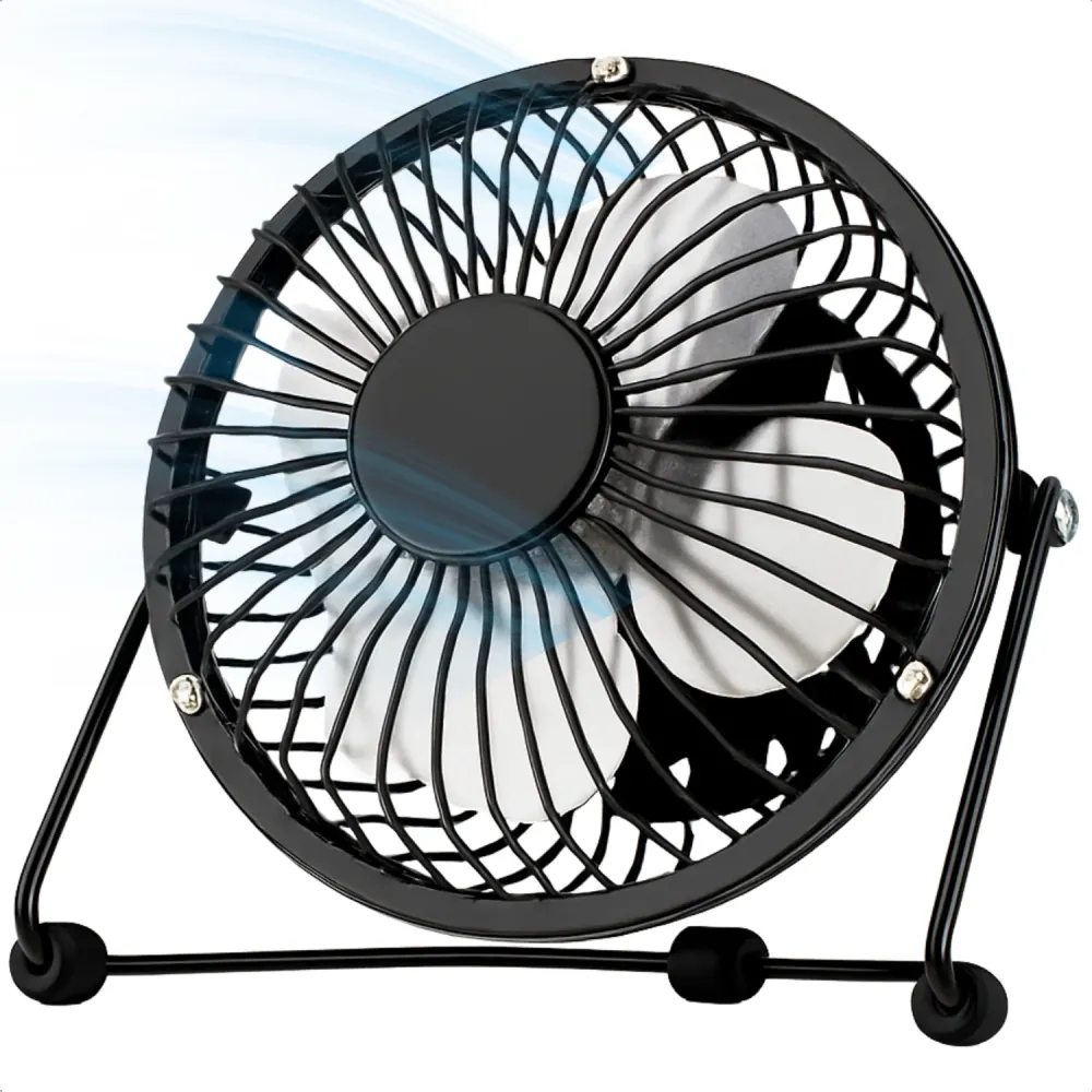 Cheqo® Mini Usb Ventilator - Usb Tafelventilator - Stille Werking - Compacte Ventilator - Usb-Aangedreven - Kantelbaar Ont...