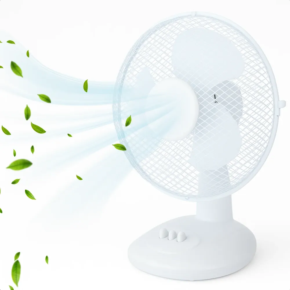 Cheqo® Tafelventilator - Stille Witte Ventilator Tafelmodel - Kantelbaar en Oscillerend - Verkoeling - Fan - Airco Alterna...