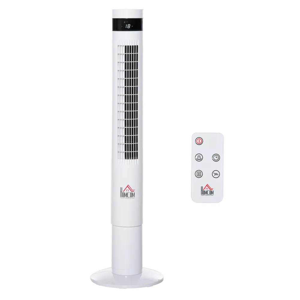 Nancy's Aultsville Torenventilator Met Afstandsbediening - 3 Modi en Snelheden - Timerfunctie - Wit Aosom