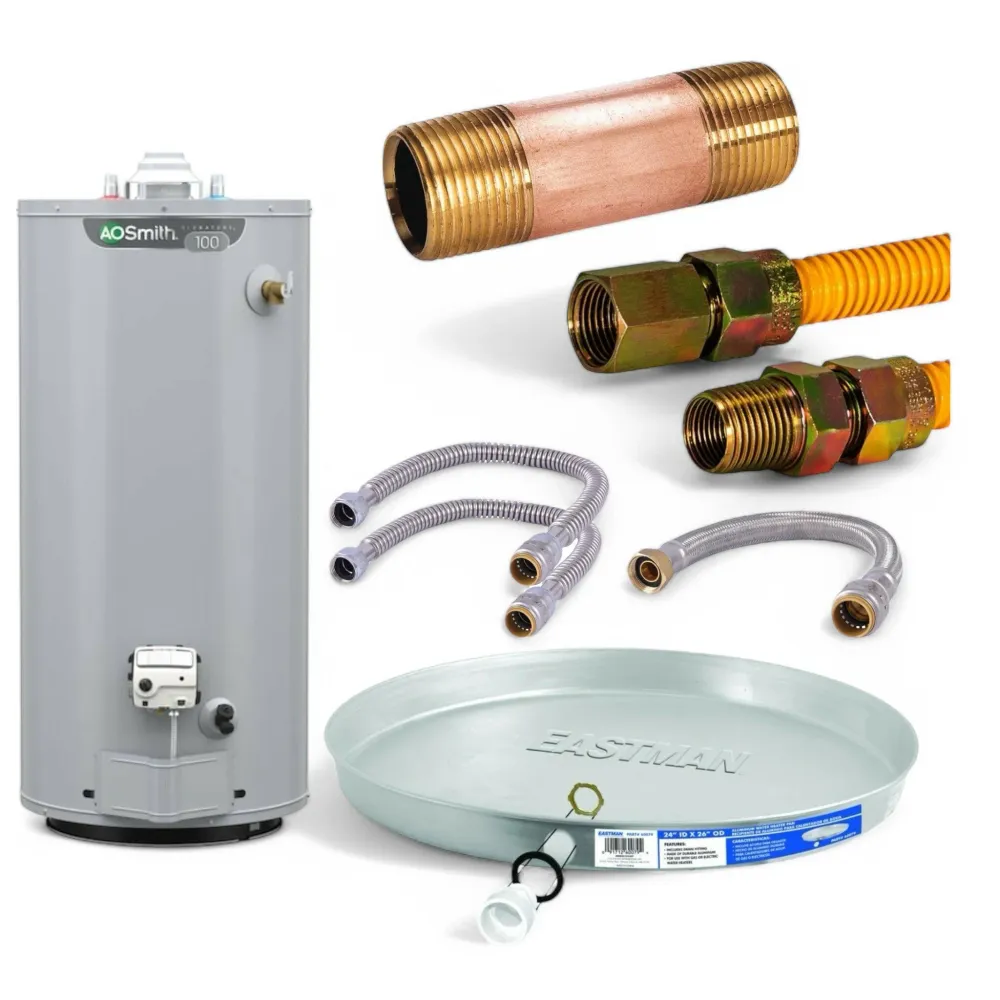 30-Gallon Beperkt Gas Water Heater Bundle Installation Kit