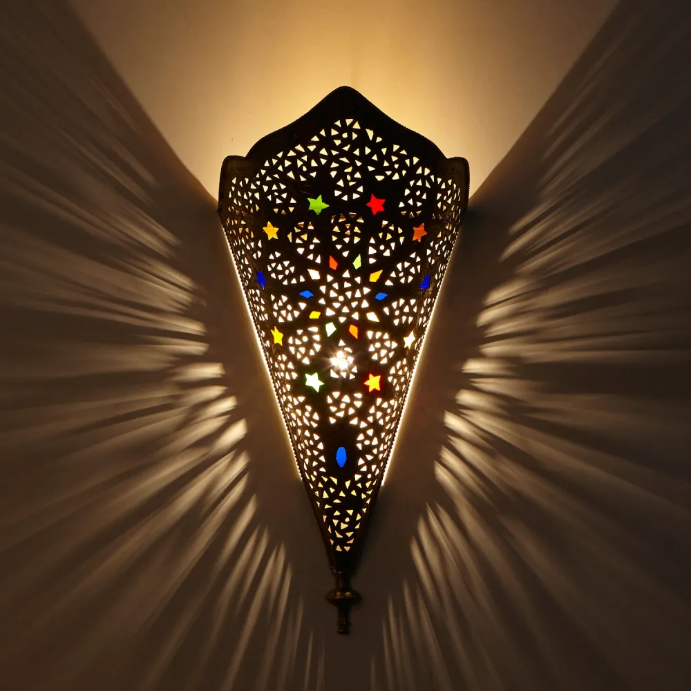 Messing wandlamp Rahma