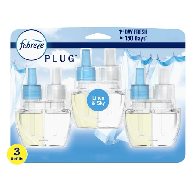 Hoge druk Febreze Plug 0.87-fl oz Linnen and Sky Refill Air Freshener (3-Pack)