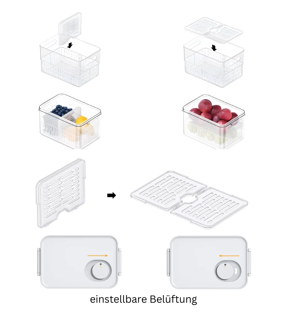 DATEMATE koelbox met houdbaarheids-timer - 17,6 x 11,5 x 10,7 cm (0,9 l)