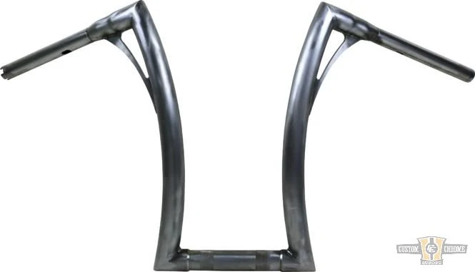 430 Extra Tall Flow Bar Super Fat M8 Softail Handlebar 1,4" Raw Throttle Wire Harley-Davidson