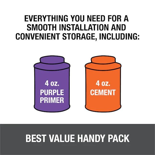 Oatey Handy Pack 4-fl oz Paars and Orange CPVC Cement and Primer