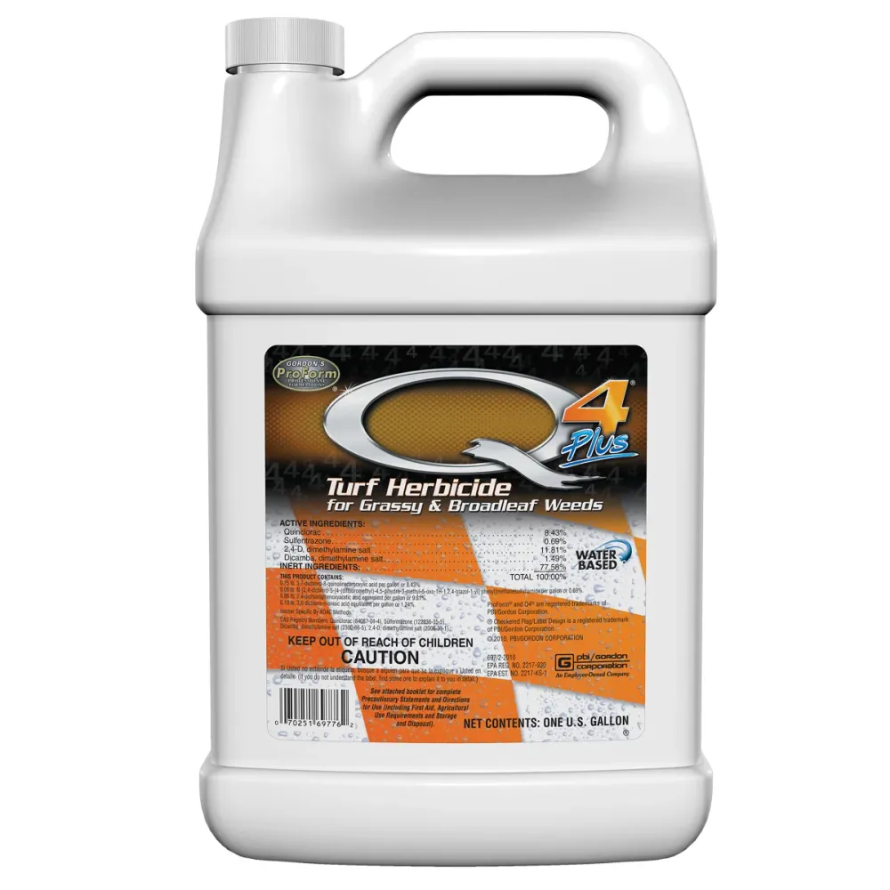 Q4 Plus Turf Herbicide Grassy & Broadleaf Weeds 2.5 Gallon