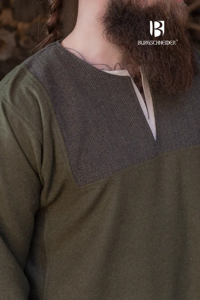 Viking Tunic / Rus Tunic “Szimon“ - Olive Easy Install | Inclusief aansluitmaterialen S