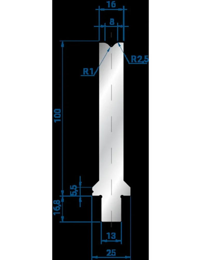 Part No. 3271 @ 100mm 86 Degree Solo V Die