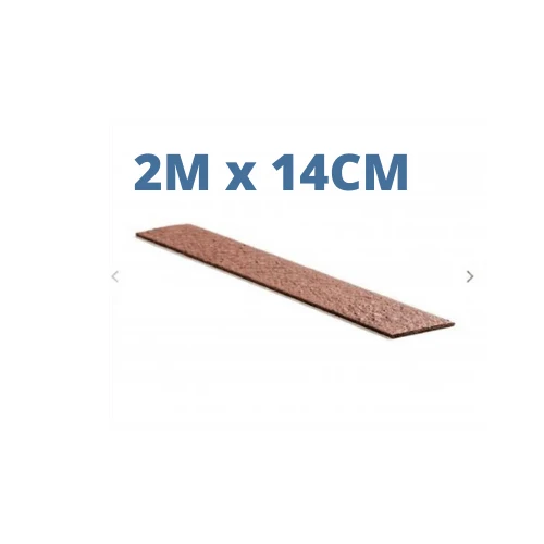 Ecolat recht Bruin - 2M x 14CM x 1CM - ECOO vijverrand