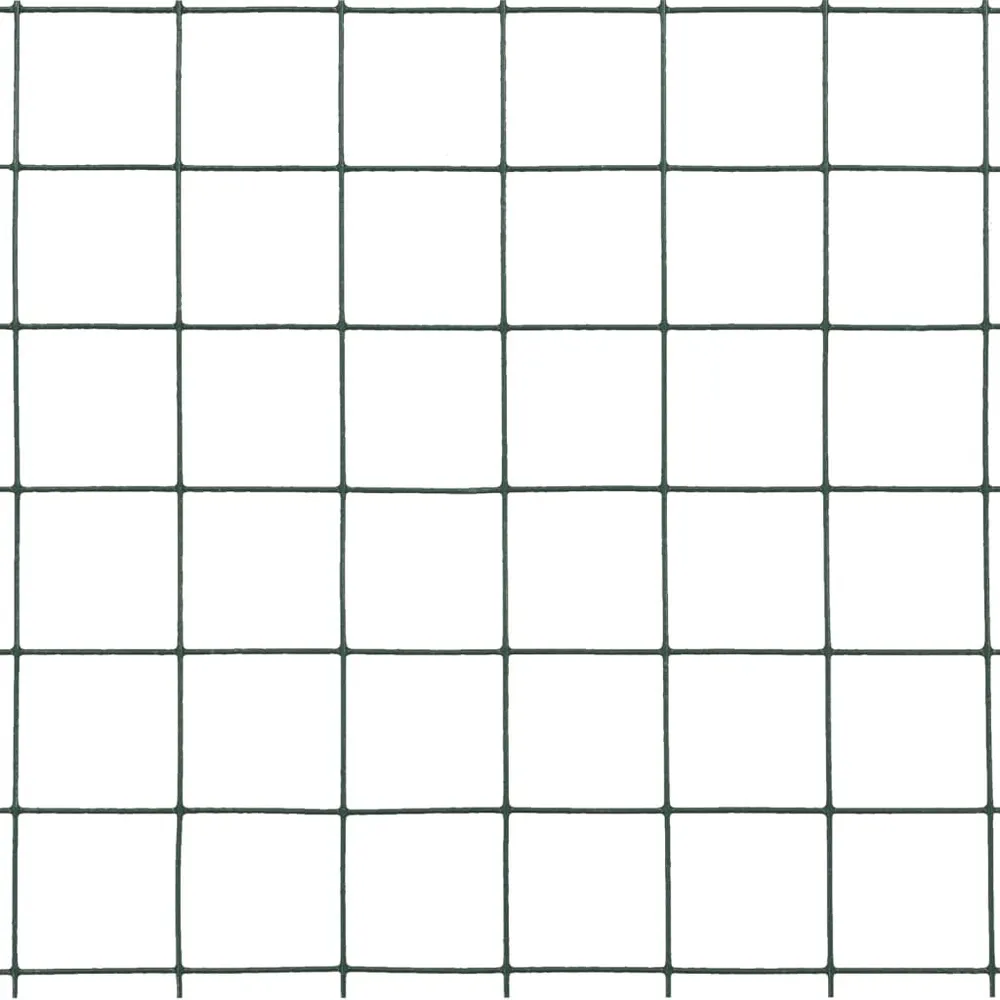 Kippengaas 10x0,5 m staal met VINYL coating groen