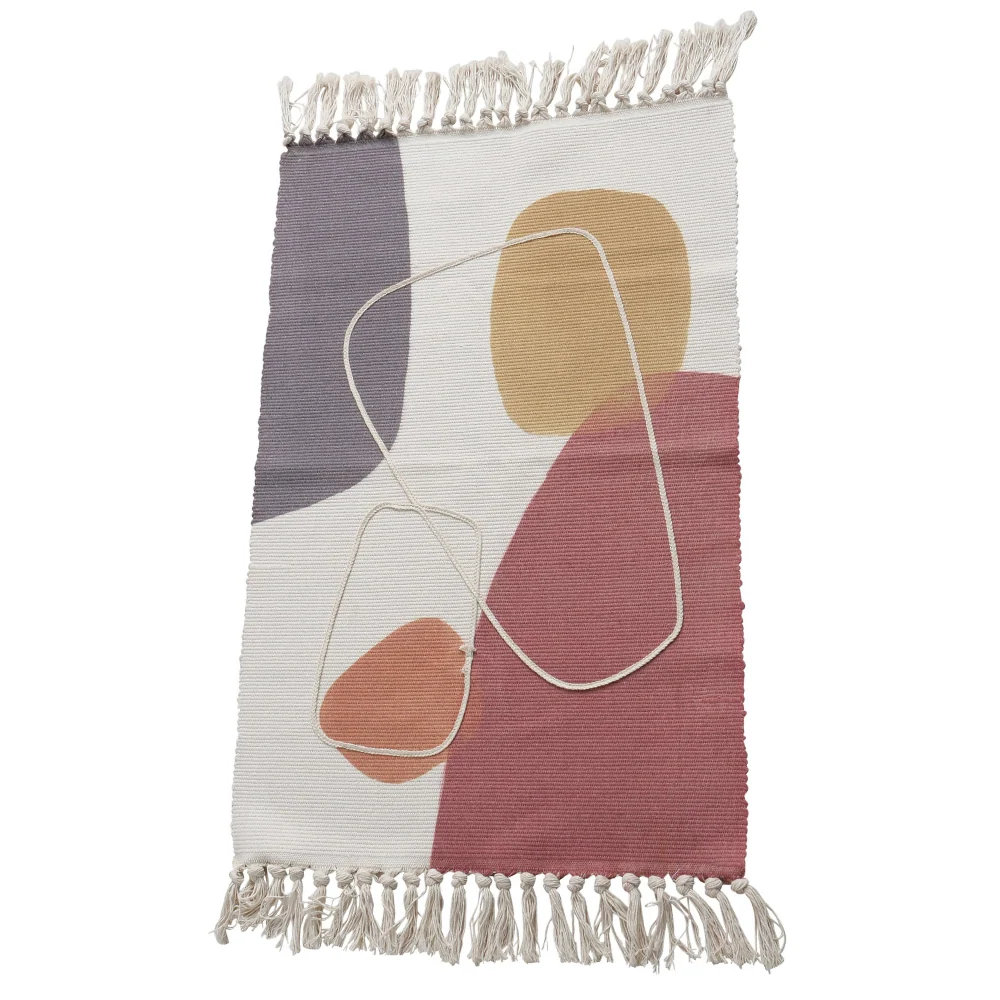 Klein Vloerkleed Slaapkamer Abstract 90 x 60 cm Boltze