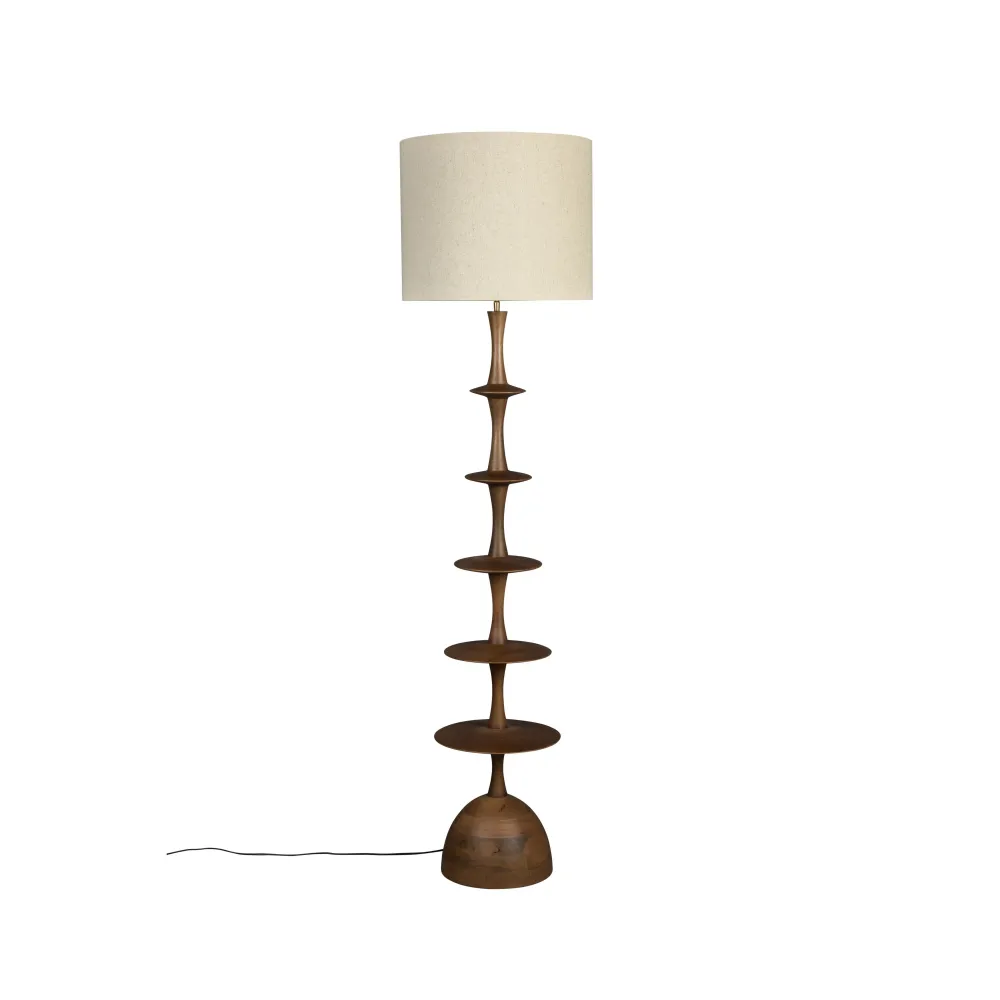 Dutchbone Cath Vloerlamp Hout Bruin