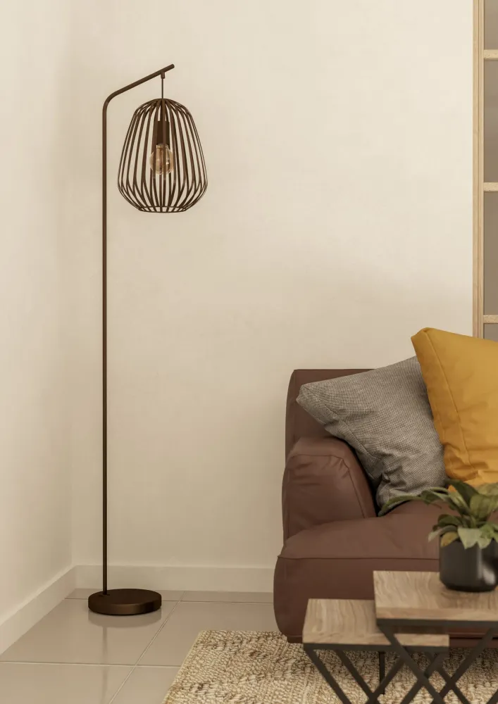 EGLO vloerlamp Espinal - e27 - h 170 cm - brons - staal