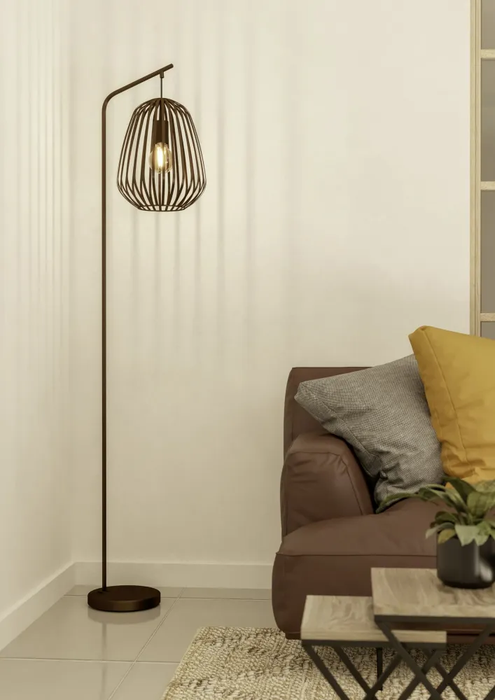 EGLO vloerlamp Espinal - e27 - h 170 cm - brons - staal