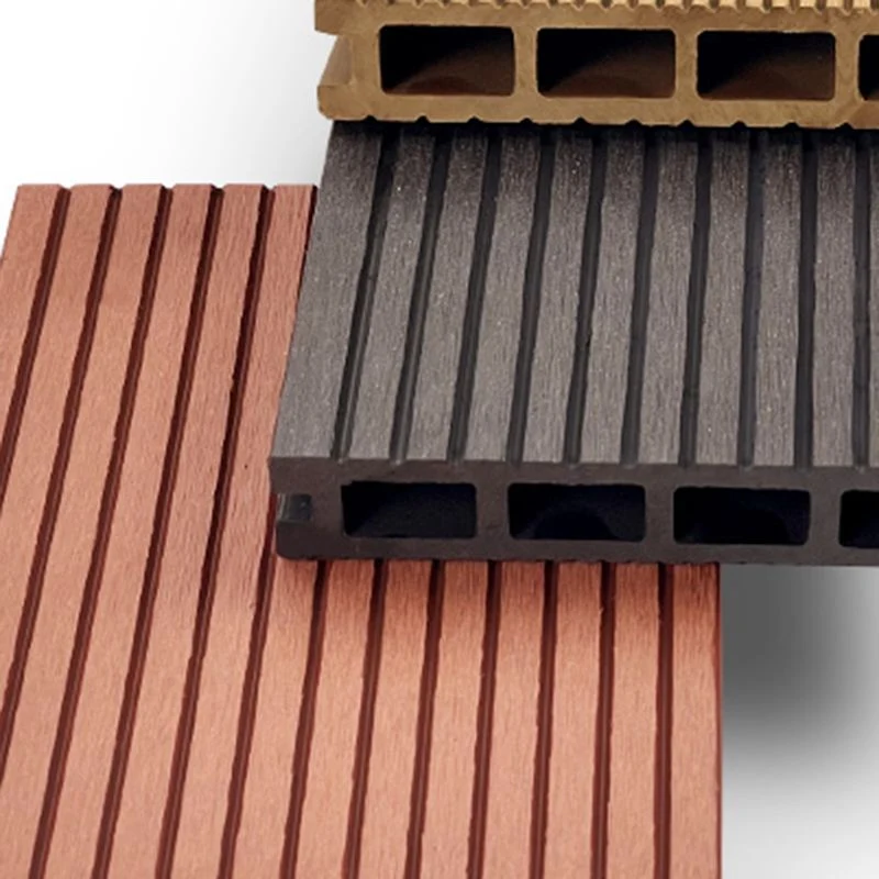 Deck Plank Interlocking Wood Stripe Pattern Outdoor Flooring Deck Plank 5-Pack 3-delige Set