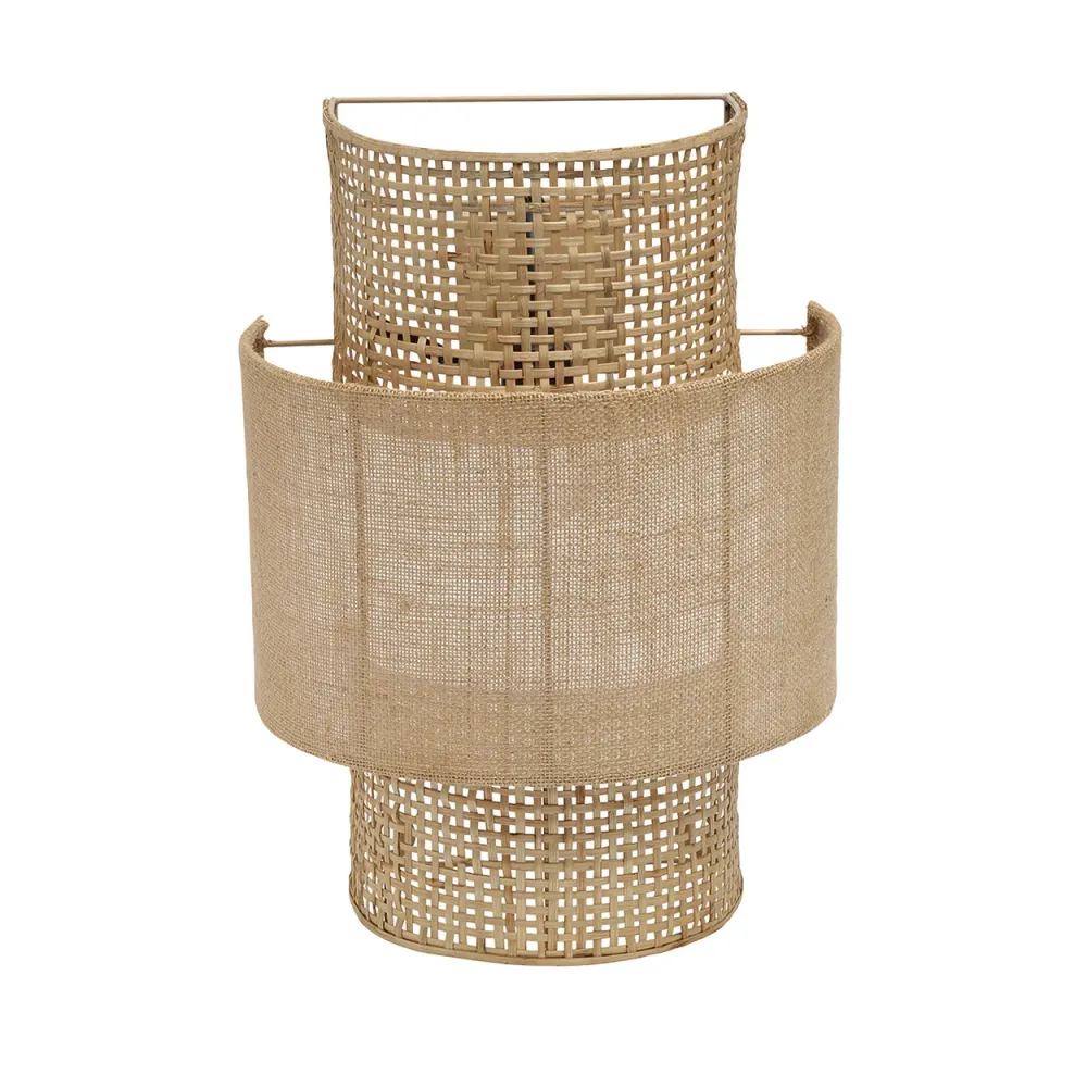 De Bolly Jute Wandlamp - Natuurlijk - M