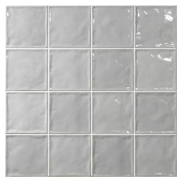 El Barco Wandtegel CHIC Gris - 15 x 15 cm, Grijs, Glanzend
