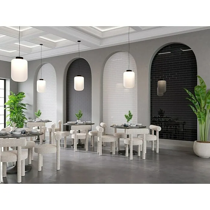 El Barco Wandtegel DALLAS Glossy White - 6,5 x 20 cm, Wit