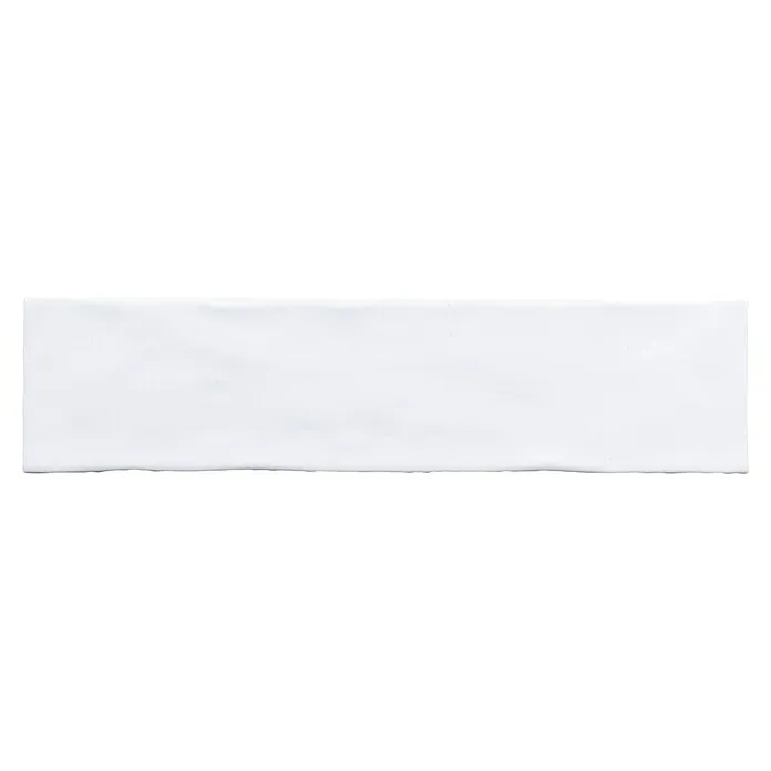 El Barco Wandtegel SIROCCO Glossy White - 7,5 x 30 cm, Wit, Glanzend
