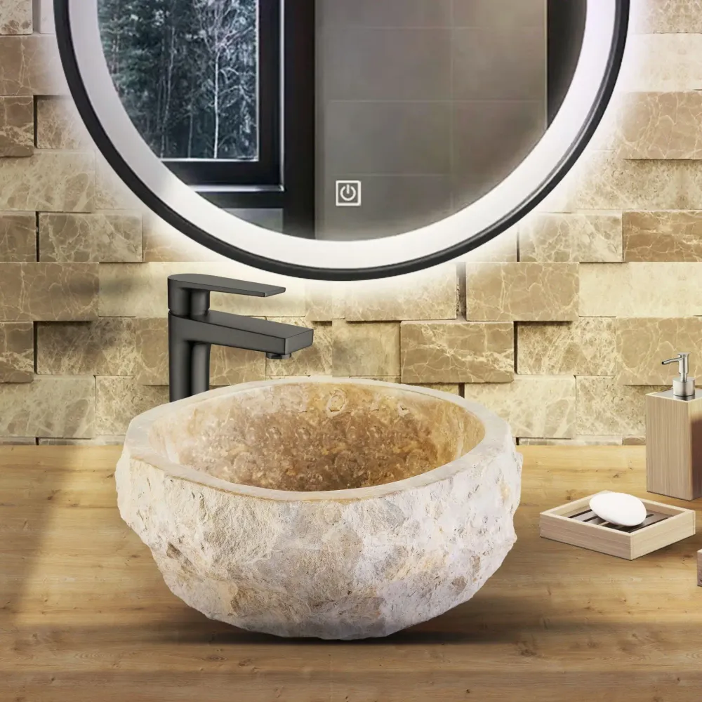 SaniSupreme TerraForma Marmer waskom 30-35x15 cm
