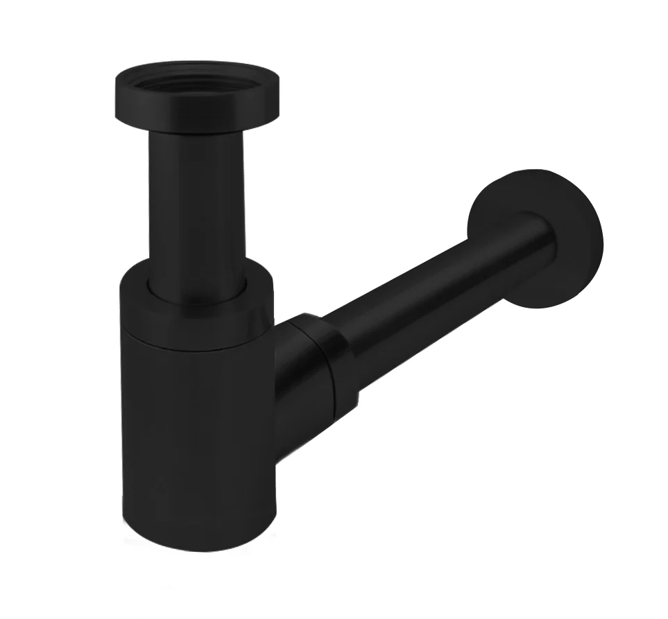 Nero-Mini sifon 5/4 x 32 mm mat-zwart