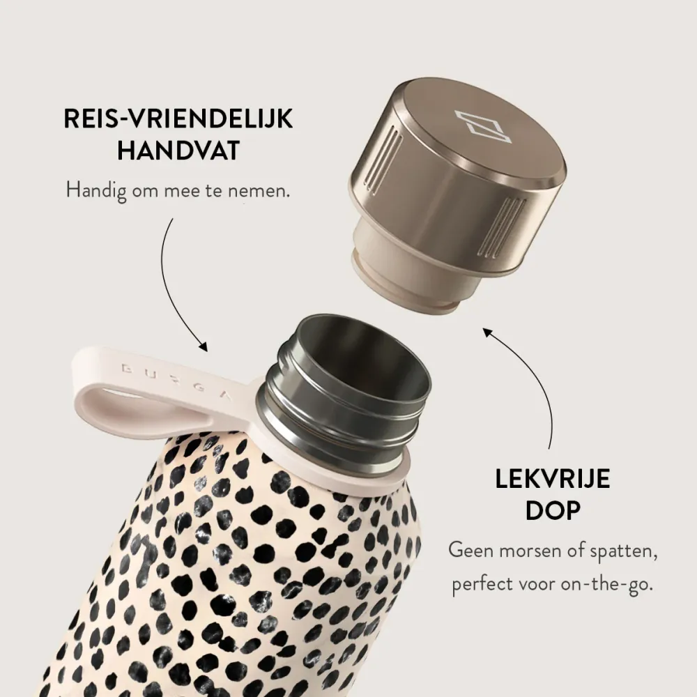 BURGA Waterfles Dop Zilver