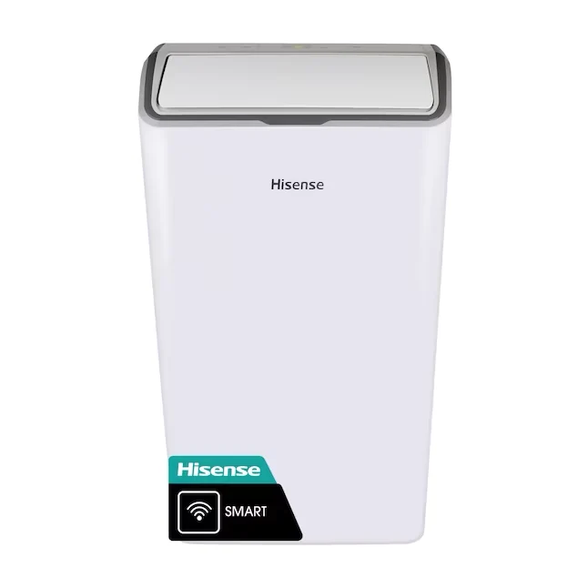 Digitale Buiten Hisense 12000-BTU DOE (115-Volt) White Vented Wi-Fi enabled Mobiel Air Conditioner Remote Cools 550-sq ft
