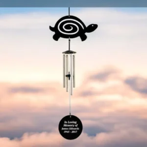 Personalized Turtle Silhouette Loving Memory Memorial Wind Chime