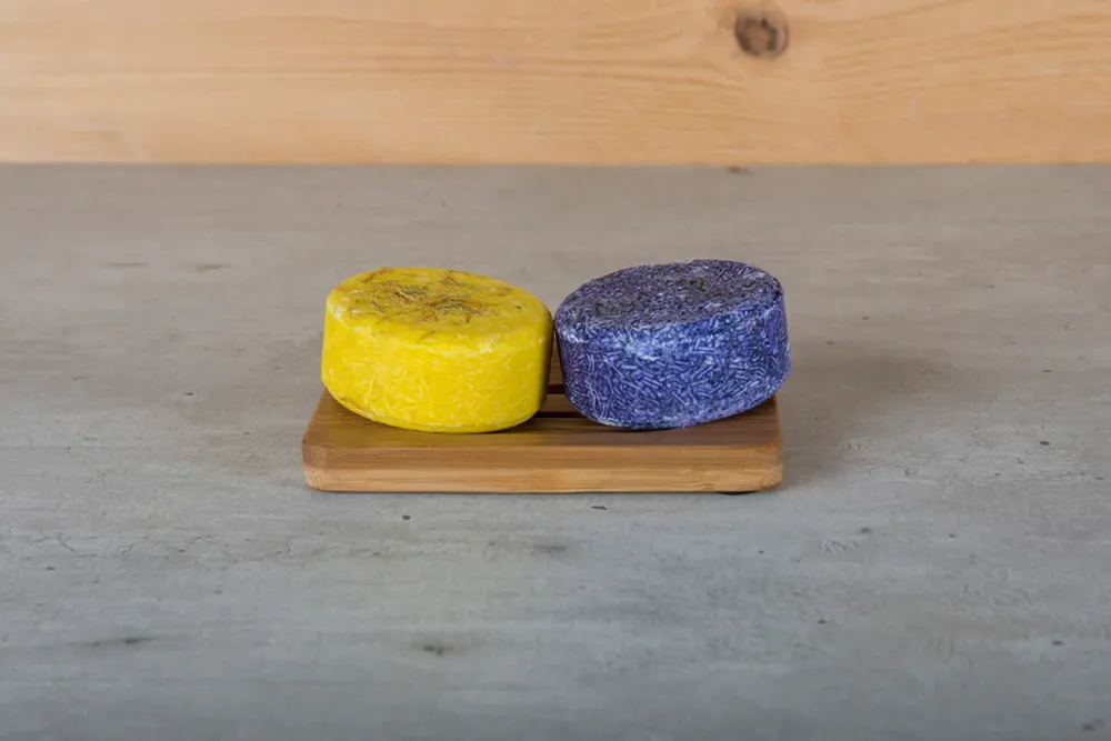 Zeep Houder van Bamboe voor twee Shampoo Bars Happysoaps