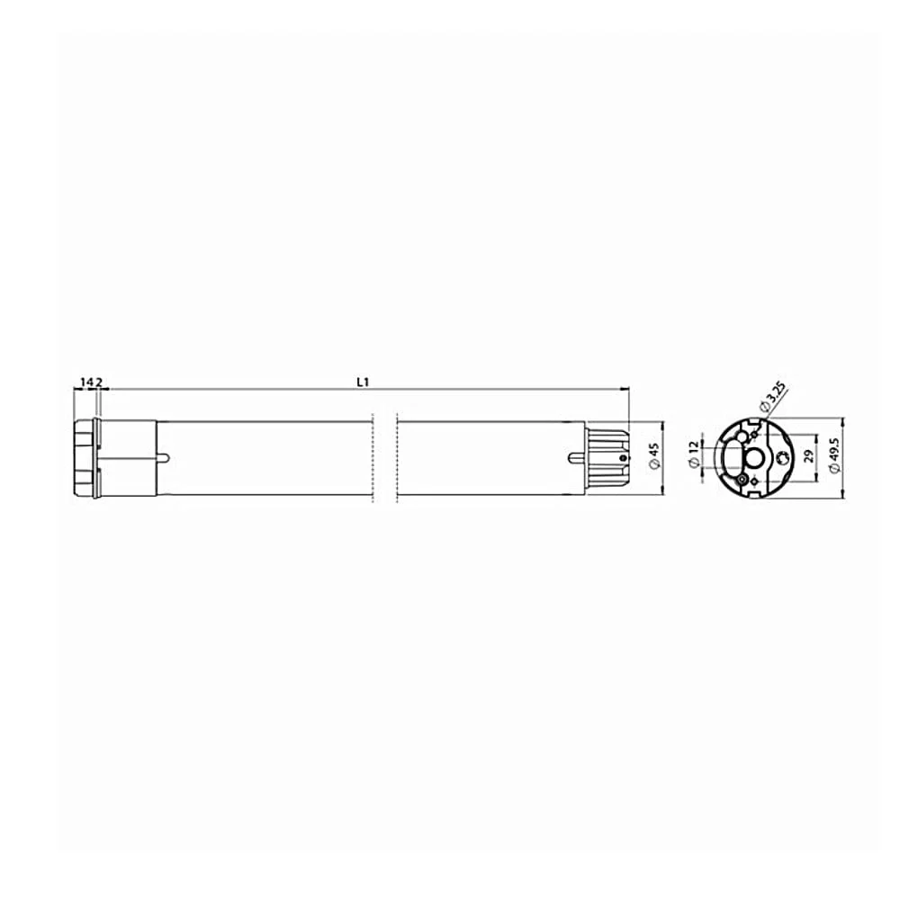 Cherubini buismotor Spin Wire 15/17 15Nm