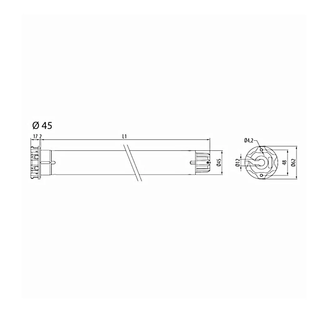 Cherubini radio rolluikmotor Open ZRX 6/17 6Nm