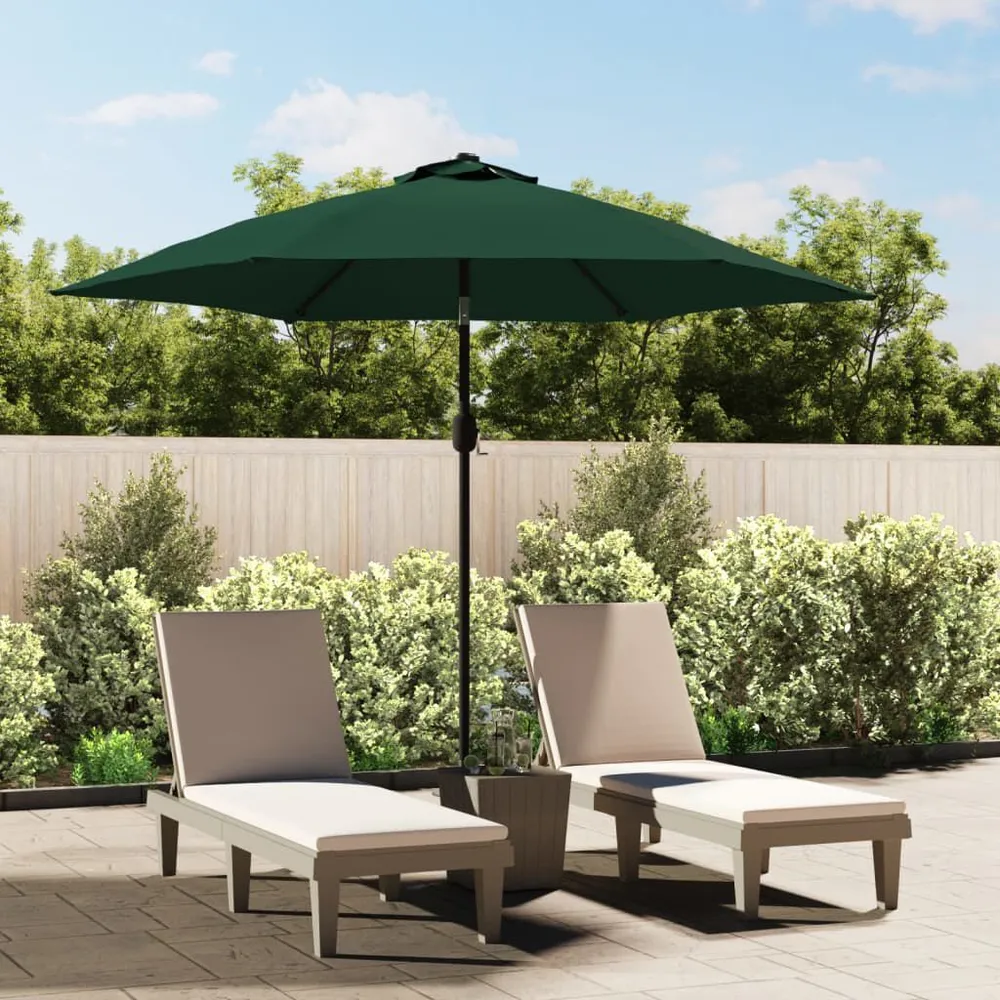 Extra Grote Zweefparasol met LED 3,5 m groen