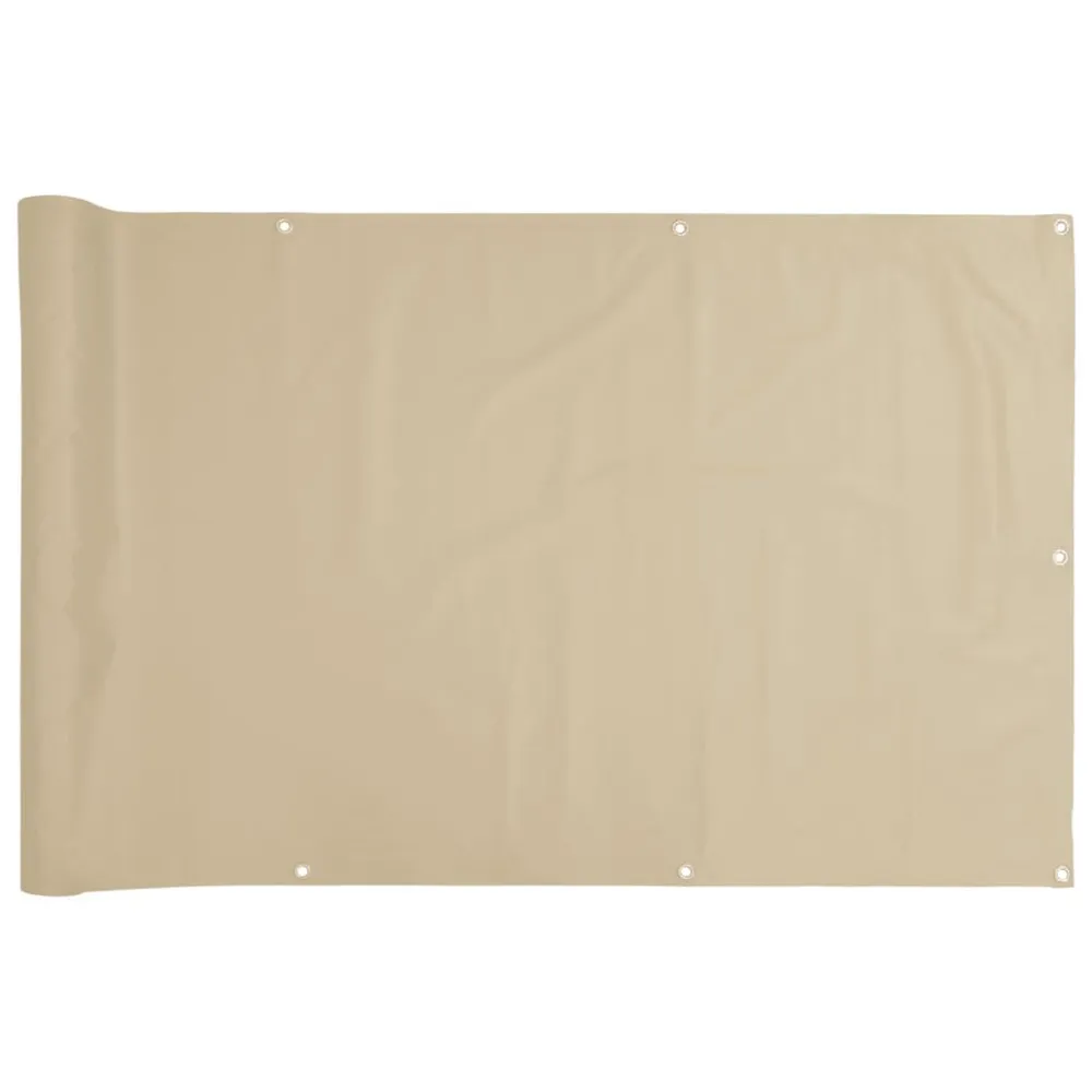 Premium Kwaliteit Balkonscherm Oxford textiel 75x600 cm natuurtint