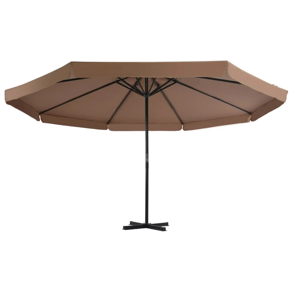 Windbestendige Parasol met draagbare voet taupe