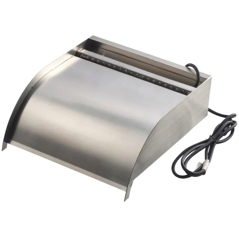 pH-Minus Korrels Ubbink Watervalschaal Nevada met LED-verlichting 30 cm roestvrij staal