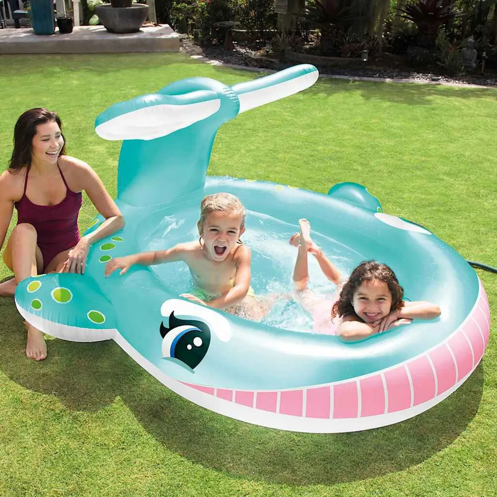 Intex Sproeibad Whale 201x196x91 cm met Ladder