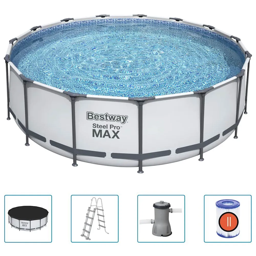 Bestway Zwembadset Staalsoort Pro MAX rond 457x122 cm