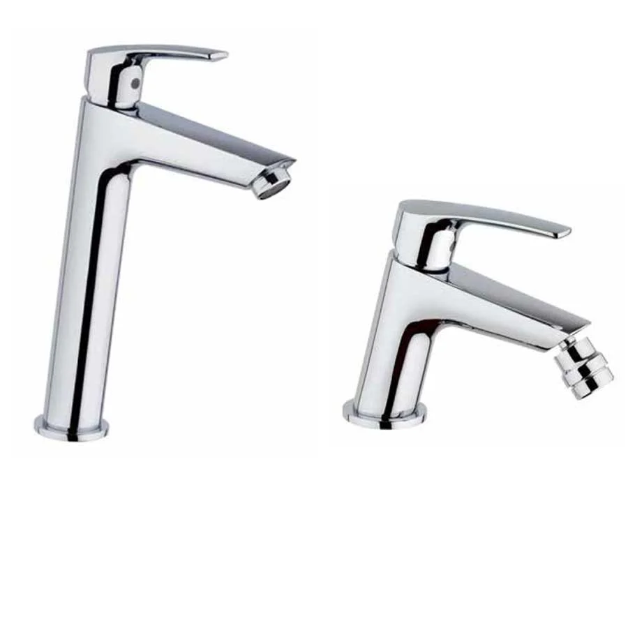 Set Faucets High Sink and Bidet metaalglans Drain and Pop-up collection Hike Argo Rubinetterie