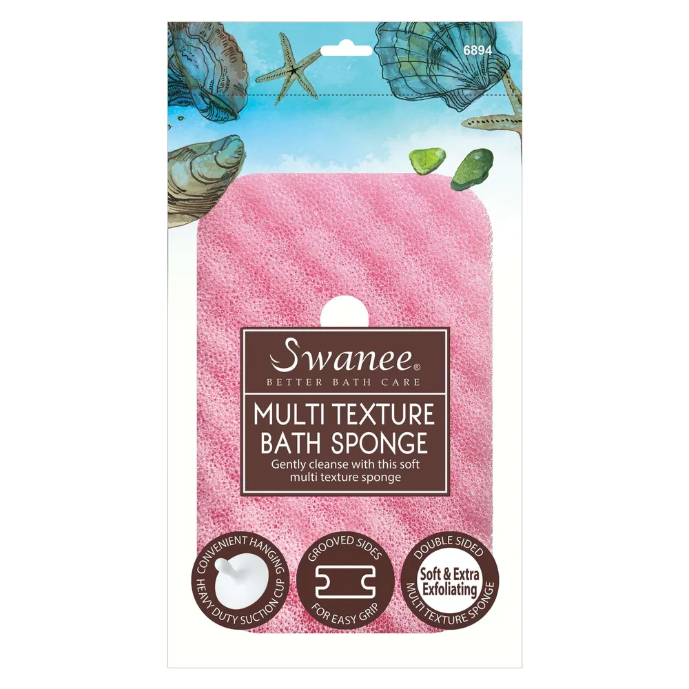 Algendoder Swanee Rectangle Meervoudig Texture Bath Sponge Suction Cup